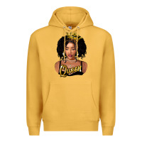 Mustard black queen Premium Hoodie - FaDigitalArtStudio