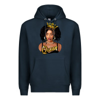 Navy black queen Premium Hoodie - FaDigitalArtStudio