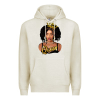 Oatmeal Heather black queen Premium Hoodie - FaDigitalArtStudio