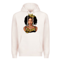 Pale Pink black queen Premium Hoodie - FaDigitalArtStudio