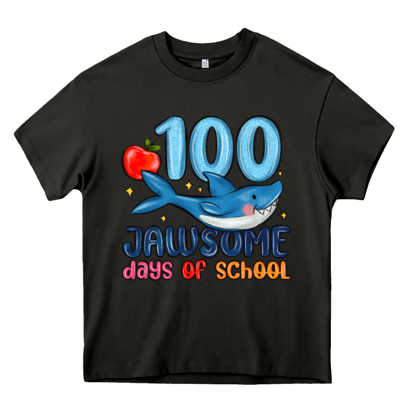 100 Jawsome Days Of School Heavy Core Tee by MaliasSmallBusiness | Teevron