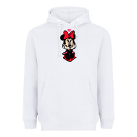 White Minnie Mouse Heavyweight Hoodie - CowhideDigitalArt