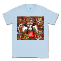 Dusty Blue Christmas baby cow hot cocoa Classic Tee - Jasminsmagicworld