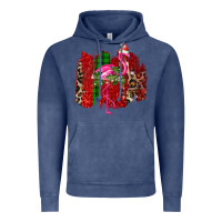 Vintage Denim Christmas Flamingo Vintage Hoodie - Bettercallsaul