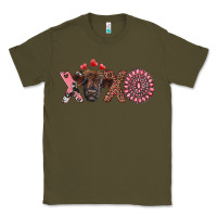 Army Green xoxo calf and gemstone Classic Tee - RanaPortraitStore