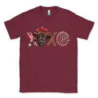 Burgundy xoxo calf and gemstone Classic Tee - RanaPortraitStore