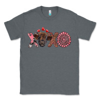 Charcoal Heather xoxo calf and gemstone Classic Tee - RanaPortraitStore