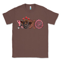 Chestnut xoxo calf and gemstone Classic Tee - RanaPortraitStore