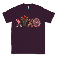 Plum xoxo calf and gemstone Classic Tee - RanaPortraitStore