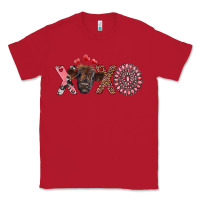 Red xoxo calf and gemstone Classic Tee - RanaPortraitStore