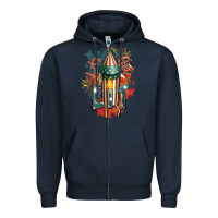 Navy Let's get lit Zipper Hoodie - FaDigitalArtStudio
