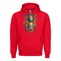 Red Let's get lit Zipper Hoodie - FaDigitalArtStudio