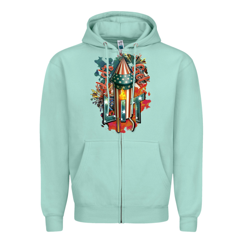 Let's Get Lit Zipper Hoodie by FaDigitalArtStudio | Teevron