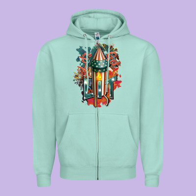 Let's Get Lit Zipper Hoodie Designed By Fadigitalartstudio
