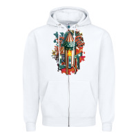 White Let's get lit Zipper Hoodie - FaDigitalArtStudio
