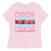 Bubblegum Pink wrestling mama Ladies Tee - MaliasSmallBusiness