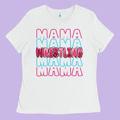 Wrestling Mama Ladies Tee Designed By Maliassmallbusiness