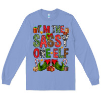 Colony Blue I'm the sassy on the elf Long Sleeve Tee - NancyCooperArtShop