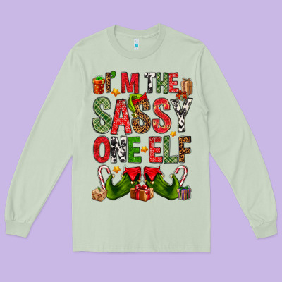 I'm The Sassy On The Elf Long Sleeve Tee Designed By Nancycooperartshop