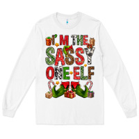 White I'm the sassy on the elf Long Sleeve Tee - NancyCooperArtShop