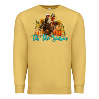 Antique Gold Western Fall Turkey Tis The Season Premium Sweatshirt - LillyAllenDesigns