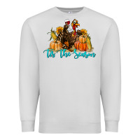 Dove Grey Western Fall Turkey Tis The Season Premium Sweatshirt - LillyAllenDesigns