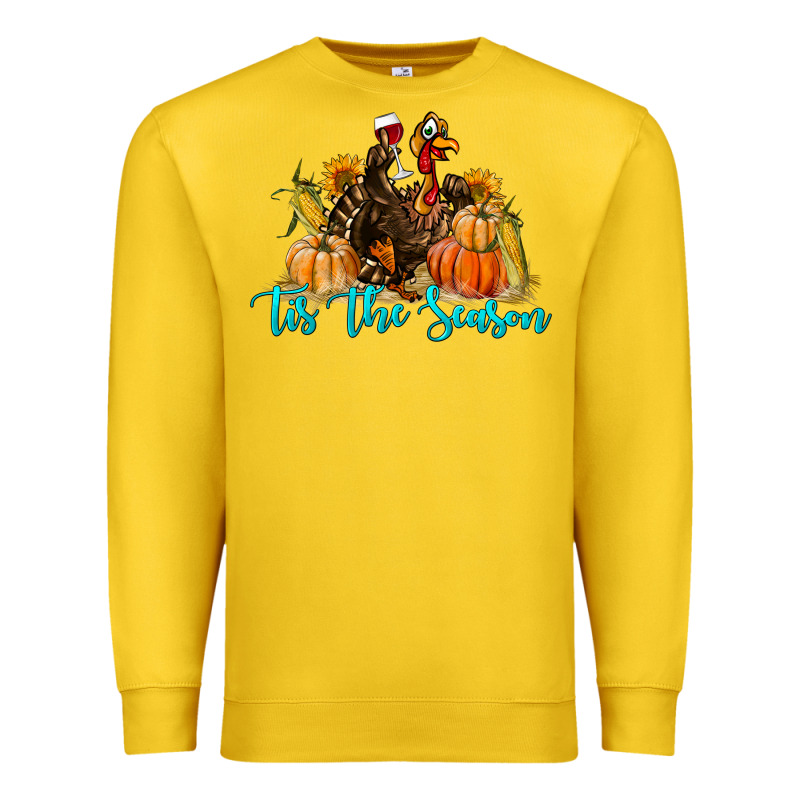 Western Fall Turkey Tis The Season Premium Sweatshirt by LillyAllenDesigns | Teevron