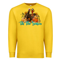 Lemon Western Fall Turkey Tis The Season Premium Sweatshirt - LillyAllenDesigns