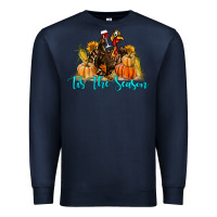 Navy Western Fall Turkey Tis The Season Premium Sweatshirt - LillyAllenDesigns