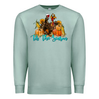 Seafoam Western Fall Turkey Tis The Season Premium Sweatshirt - LillyAllenDesigns