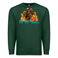 Sports Green Western Fall Turkey Tis The Season Premium Sweatshirt - LillyAllenDesigns