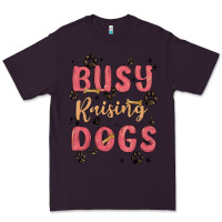 Plum busy raising dogs Premium Tee - MaliasSmallBusiness