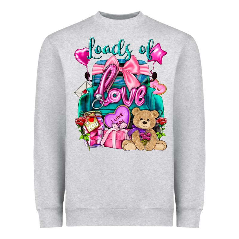Loads Of Love Truck Valentine's Day Heavyweight Sweatshirt by HowdyJamesFarm | Teevron