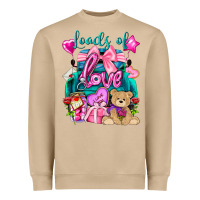 Mushroom Loads of love truck Valentine's Day Heavyweight Sweatshirt - HowdyJamesFarm