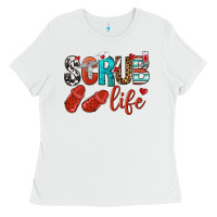 White scrub life Ladies Tee - NancyCooperArtShop