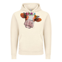 Vintage Artic Cow With Flowers Vintage Hoodie - Bettercallsaul