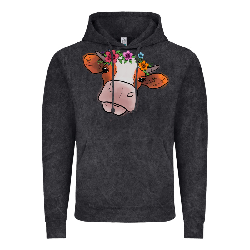 Cow With Flowers Vintage Hoodie by Bettercallsaul | Teevron