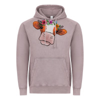 Vintage Zinc Cow With Flowers Vintage Hoodie - Bettercallsaul
