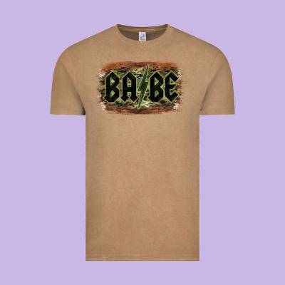 Camouflage Patterned Babe Tried Vintage Tee Designed By Bettercallsaul