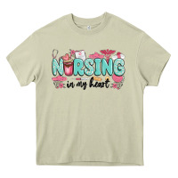 Mossy nursing in my heart Heavy Core Tee - MaliasSmallBusiness