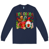 Navy hot cocoa Long Sleeve Tee - texasbilliewilder