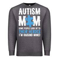 Charcoal Heather lil autism mom Premium Sweatshirt - CowhideDigitalArt