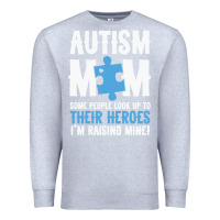 Heather Grey lil autism mom Premium Sweatshirt - CowhideDigitalArt