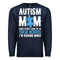 Navy lil autism mom Premium Sweatshirt - CowhideDigitalArt