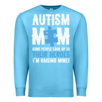 Ocean Blue lil autism mom Premium Sweatshirt - CowhideDigitalArt