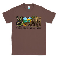 Chestnut Peace Love Brown Bear Classic Tee - LillyAllenDesigns