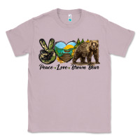 Lilac Peace Love Brown Bear Classic Tee - LillyAllenDesigns