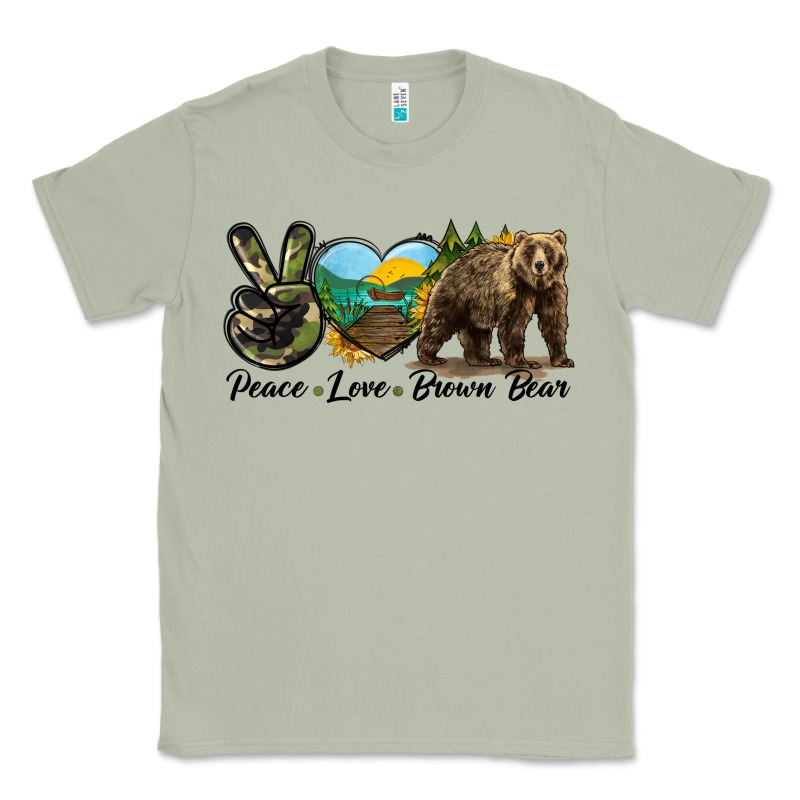 Peace Love Brown Bear Classic Tee by LillyAllenDesigns | Teevron