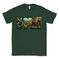 Sports Green Peace Love Brown Bear Classic Tee - LillyAllenDesigns