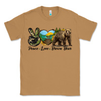 Toasted Coconut Peace Love Brown Bear Classic Tee - LillyAllenDesigns